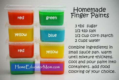 Homemade Finger Paint Recipe 