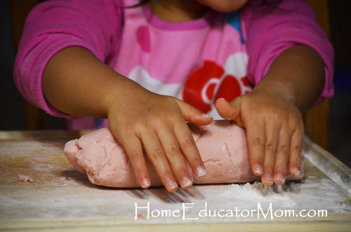 kneading-playdough